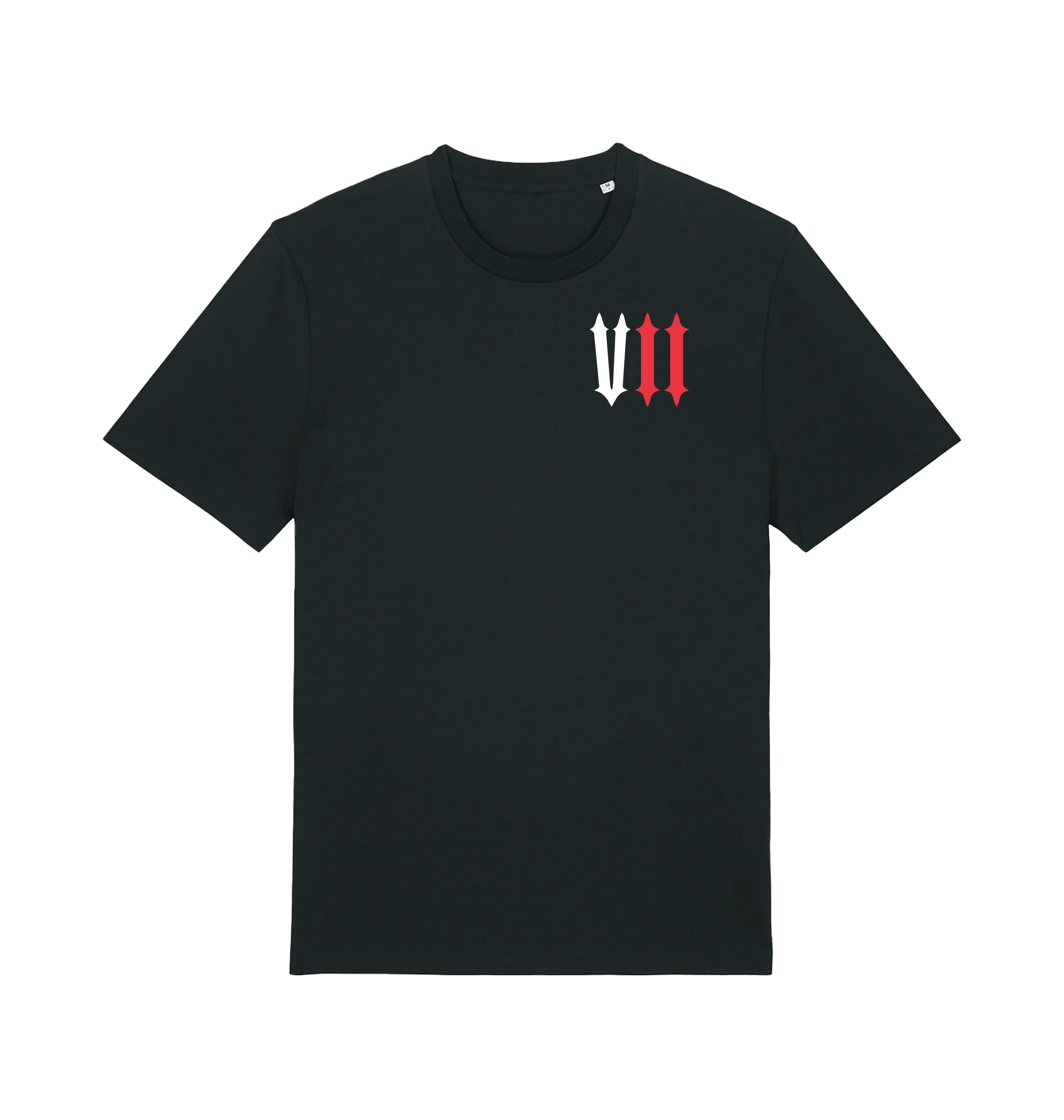 Black Printed T-shirt Front
