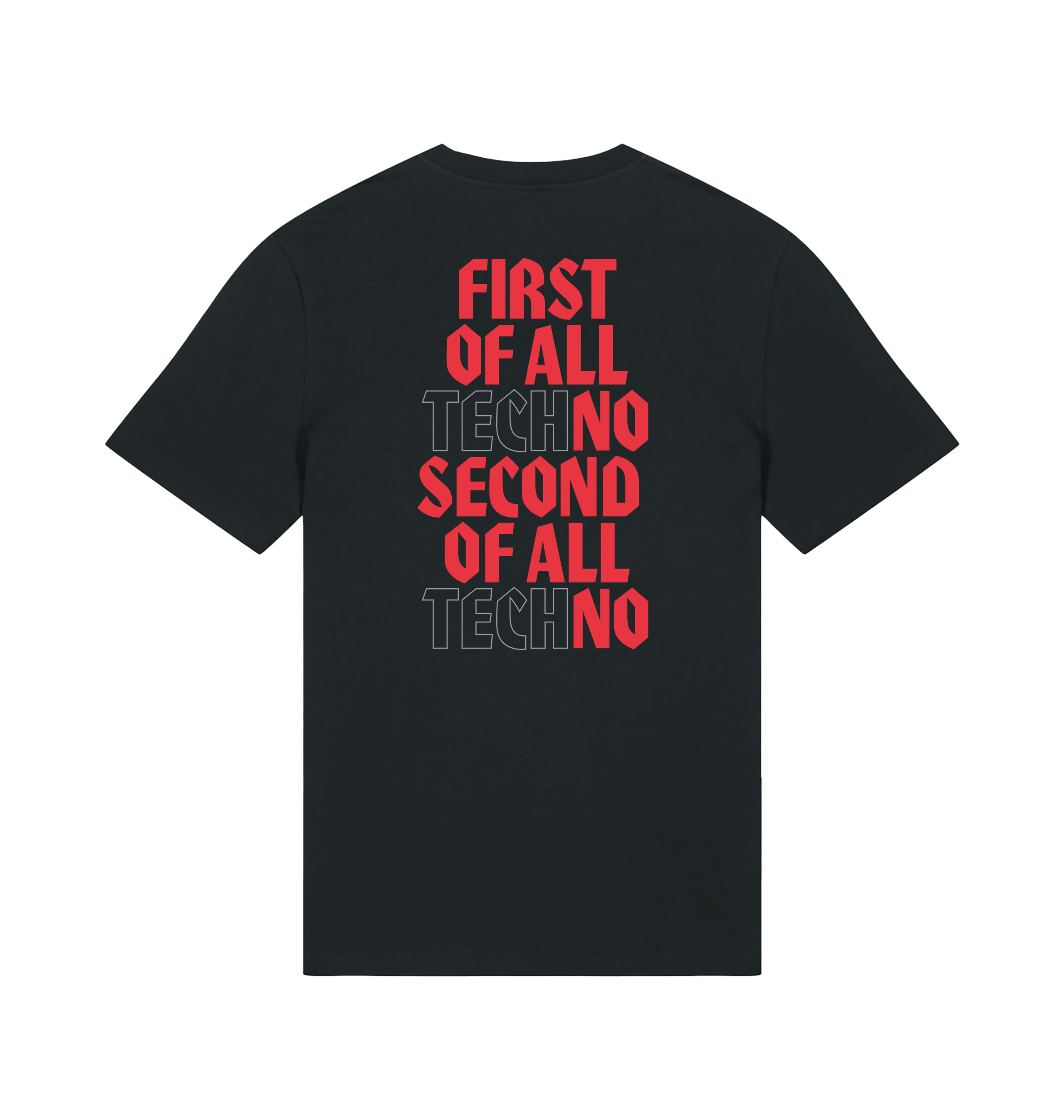 Black Printed T-shirt Back