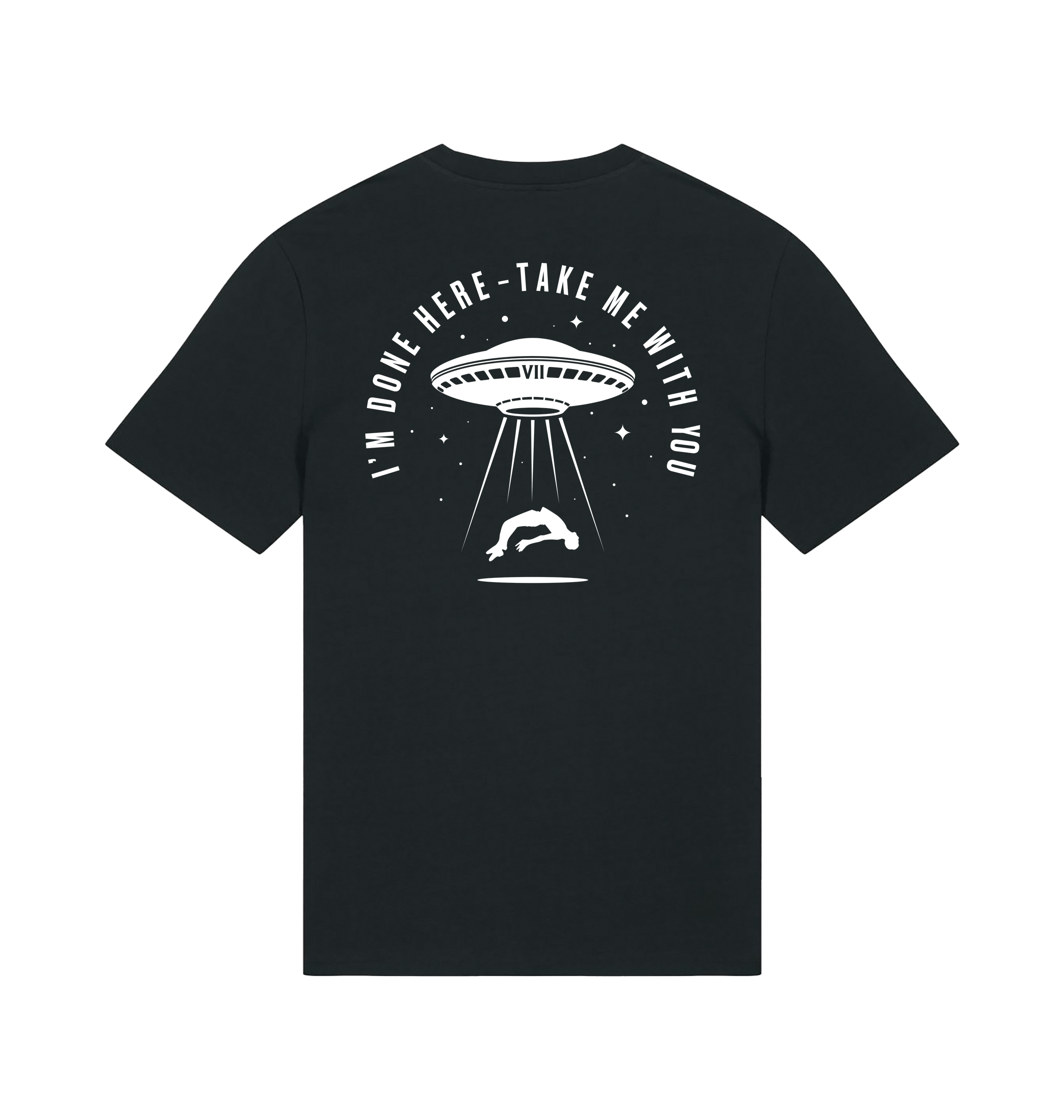 Black Printed T-shirt Back