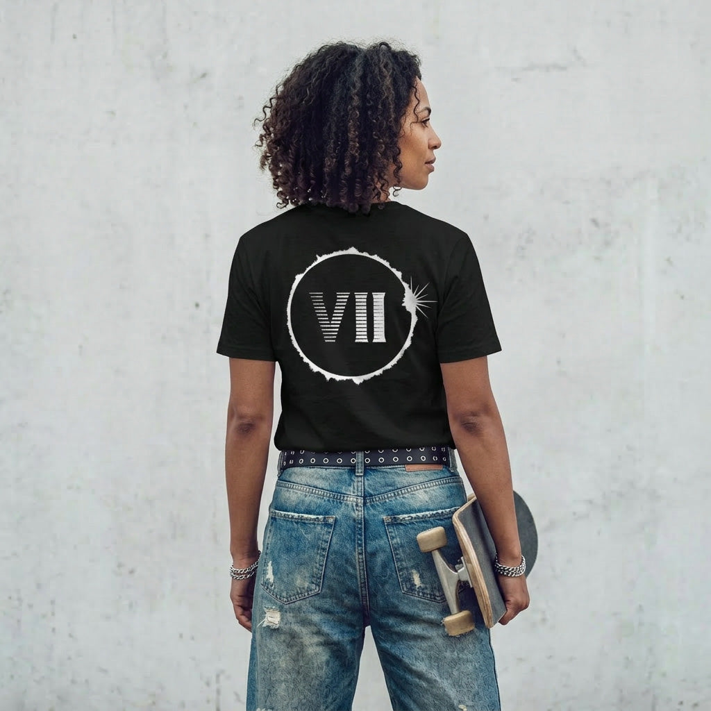 VII Crew lunar unisex t shirt in black