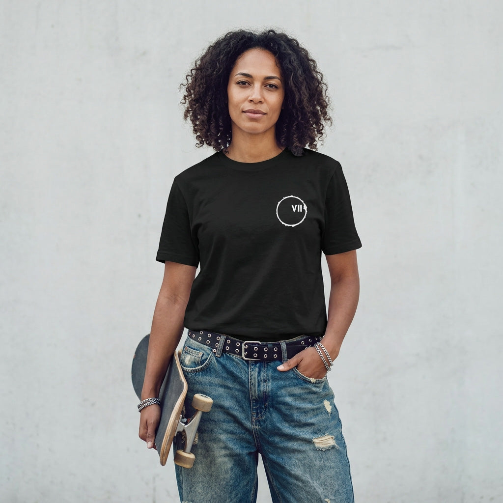 VII Crew lunar unisex t shirt in black