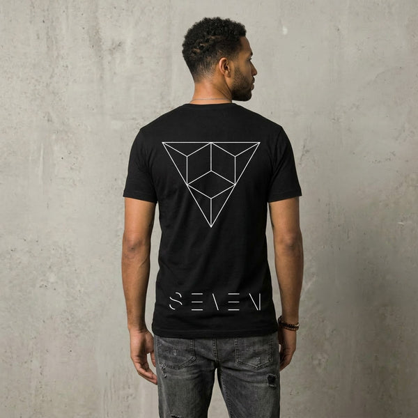 VII Crew minimal unisex t shirt in black