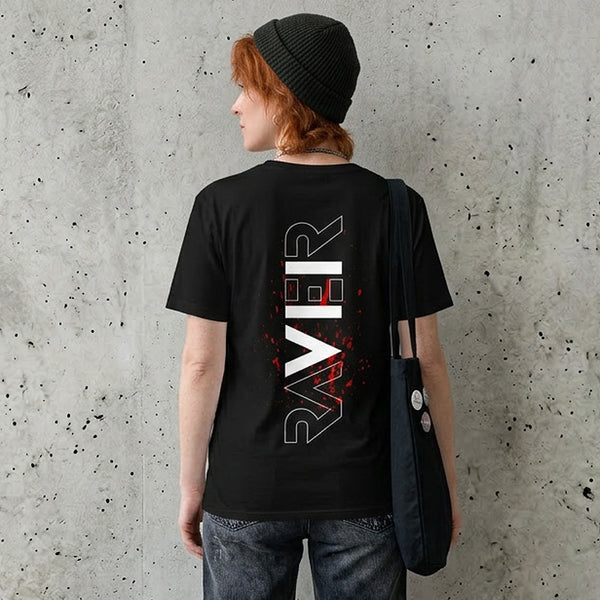 VII Crew raver unisex t shirt in black