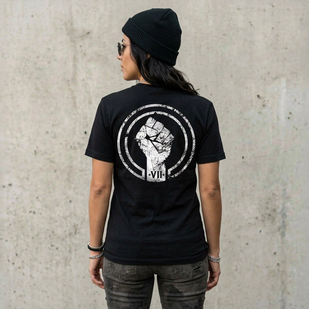 VII Crew smack unisex t shirt in black