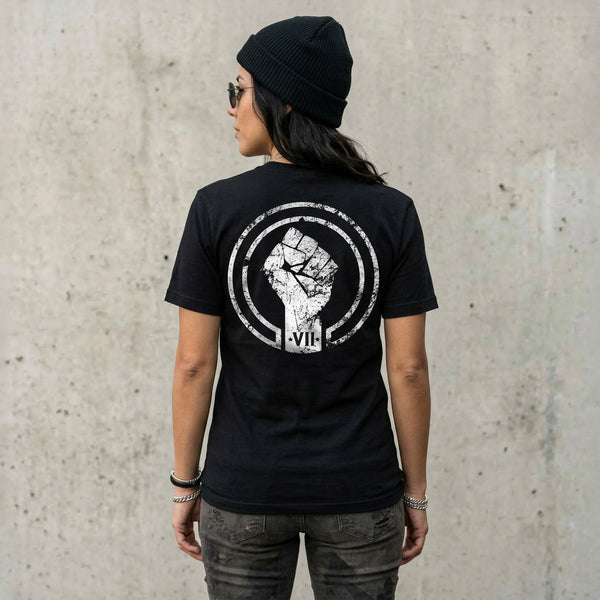 VII Crew smack unisex t shirt in black