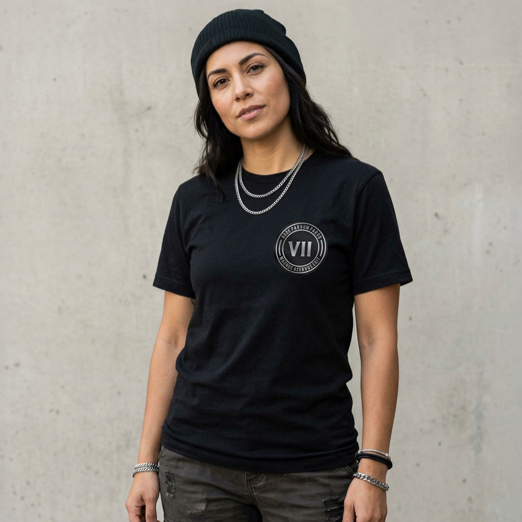 VII Crew smack unisex t shirt in black