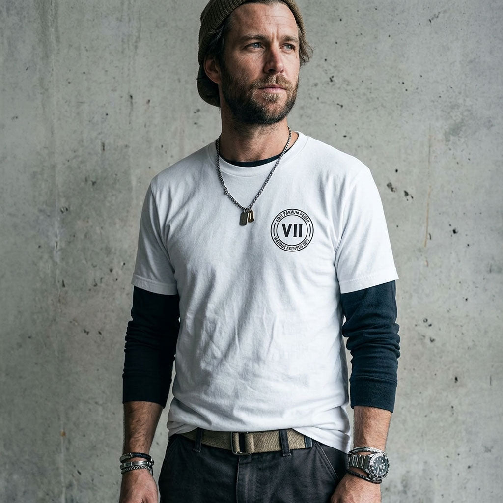 VII Crew volume II album unisex t shirt in white