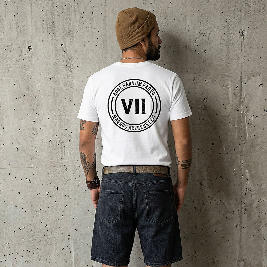 VII Crew logo unisex t shirt in white