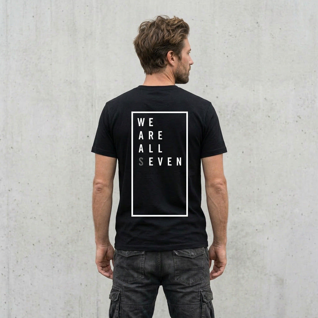 VII Crew we are all (s)even unisex t shirt in black