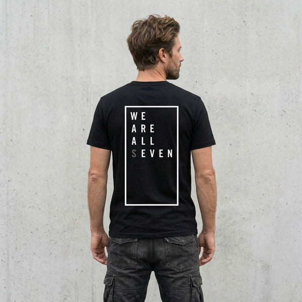 VII Crew we are all (s)even unisex t shirt in black