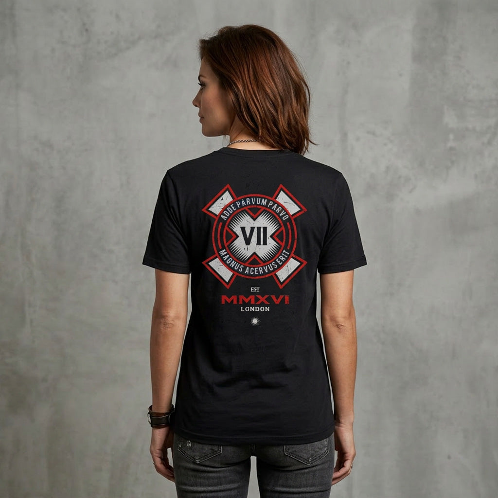 VII Crew X unisex t shirt in black