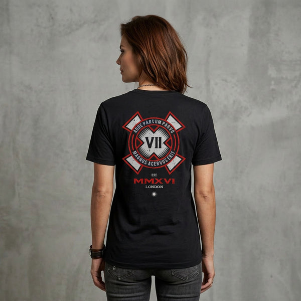 VII Crew X unisex t shirt in black