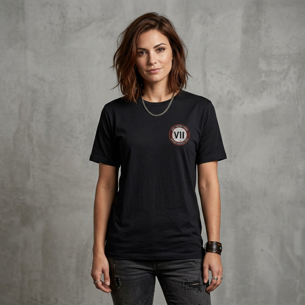 VII Crew X unisex t shirt in black