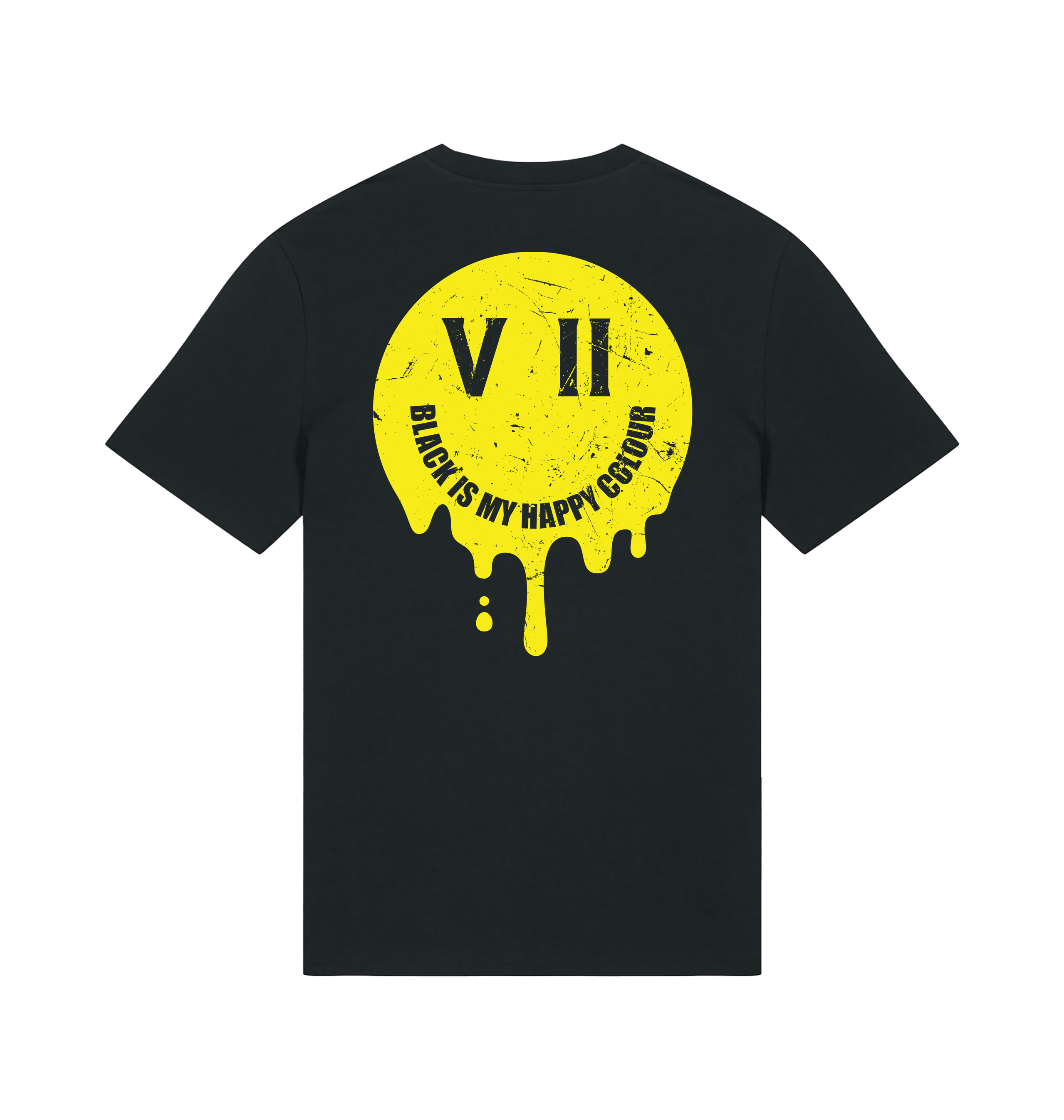 Black Printed T-shirt Back